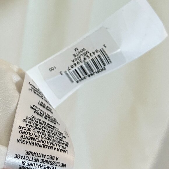 DRESS THE POPULATION Melania Off the Shoulder Gown in White Size Medium - Picture 8 of 10